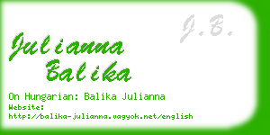 julianna balika business card
